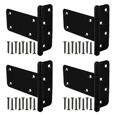 Wmebee 5-in T-Strap hinge, side view, sturdy outdoor gate solution.