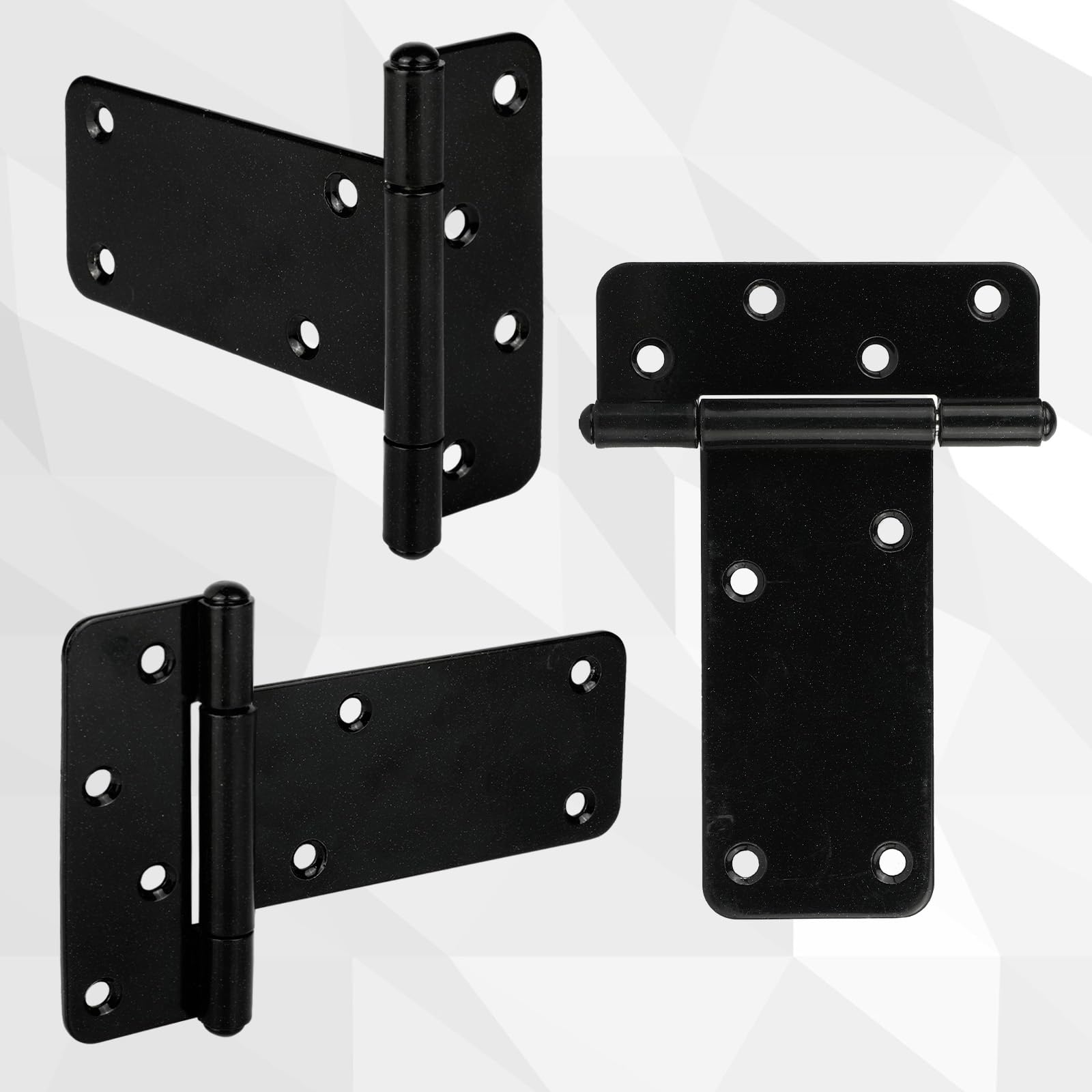 Wmebee hinges on a wooden fence improve gate stability.