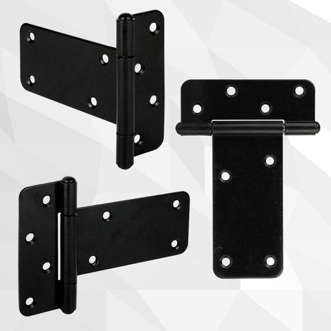 Wmebee hinges on a wooden fence improve gate stability.