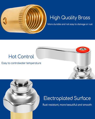WMJNH hot-side stem assembly for T&S brass faucets supports smooth operation and leak prevention.