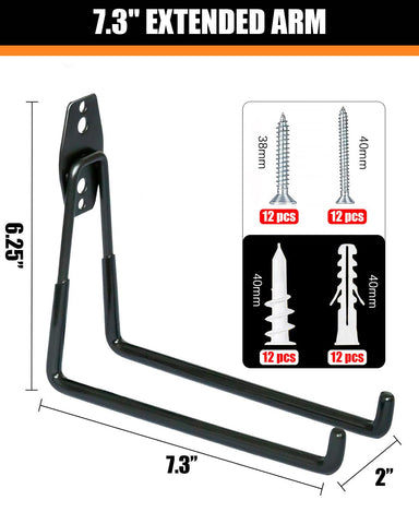 WMK PVC-coated black garage hook protects tools from scratches.