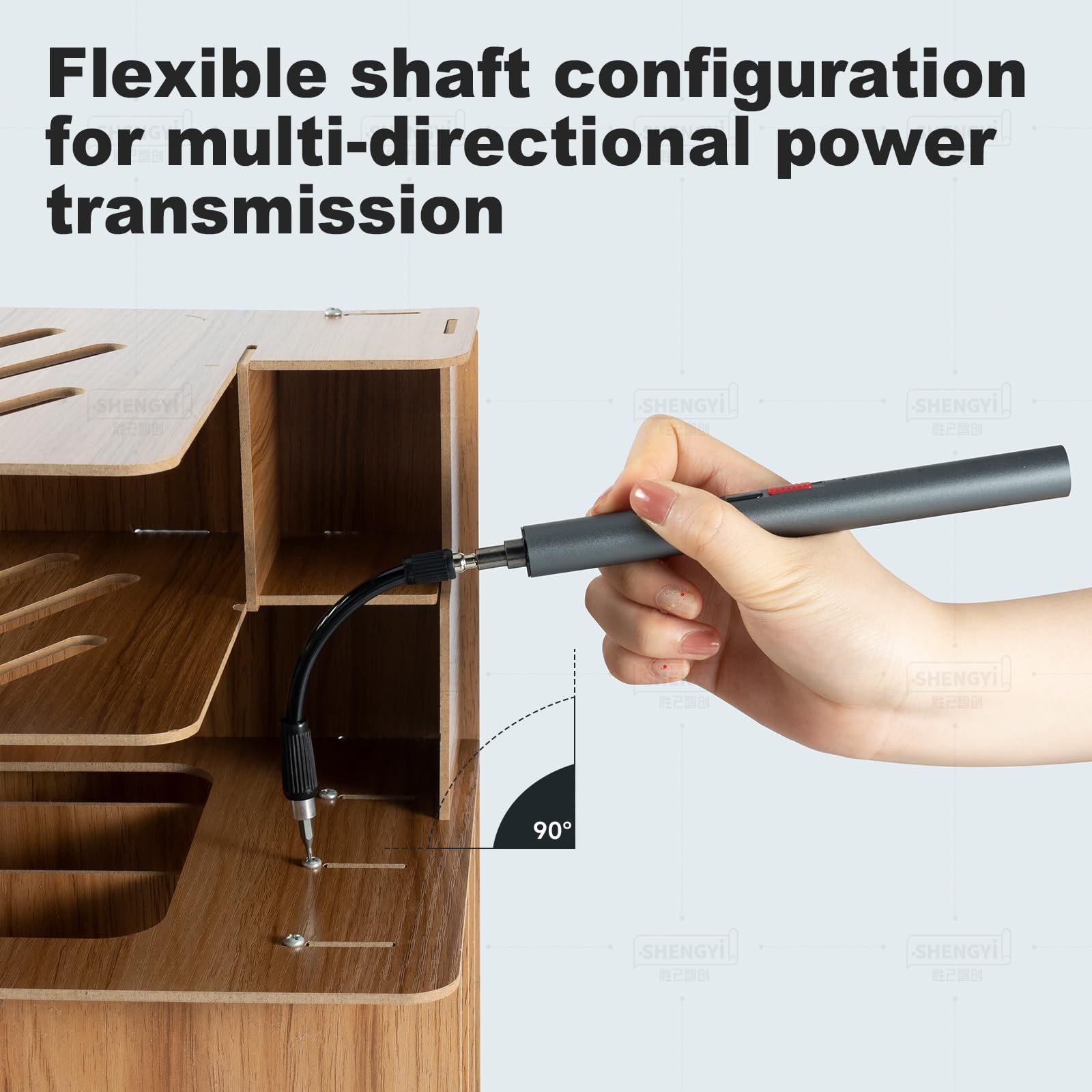 WmsWqiu flexible shaft operation reaching tight spaces with ease