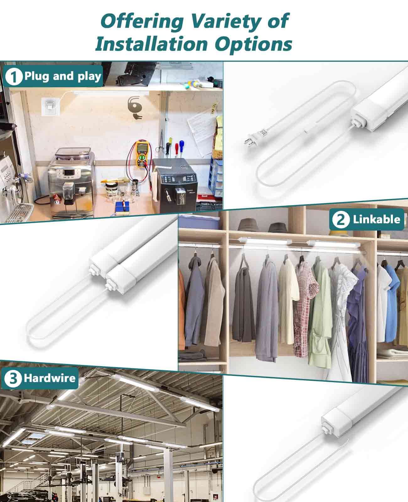 WNSNOU IP66 waterproof tube light suited to wet spaces.