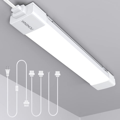 WNSNOU LED tube light with plug-in install for quick ceiling illumination.