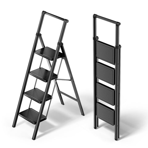 WOA WOA 4-Step Ladder foldable design for compact storage and stability.