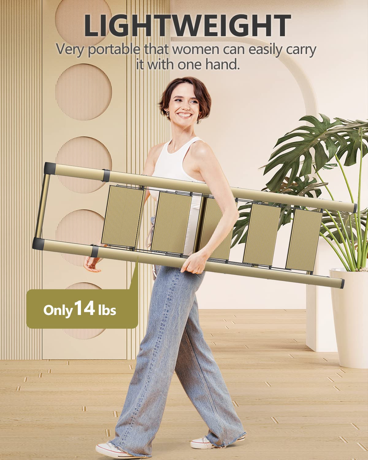 WOA WOA 5-Step Ladder non-slip feet protect floors during use