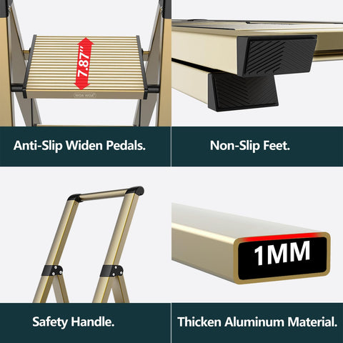 WOA WOA anti-slip feet keep ladder steady on various surfaces