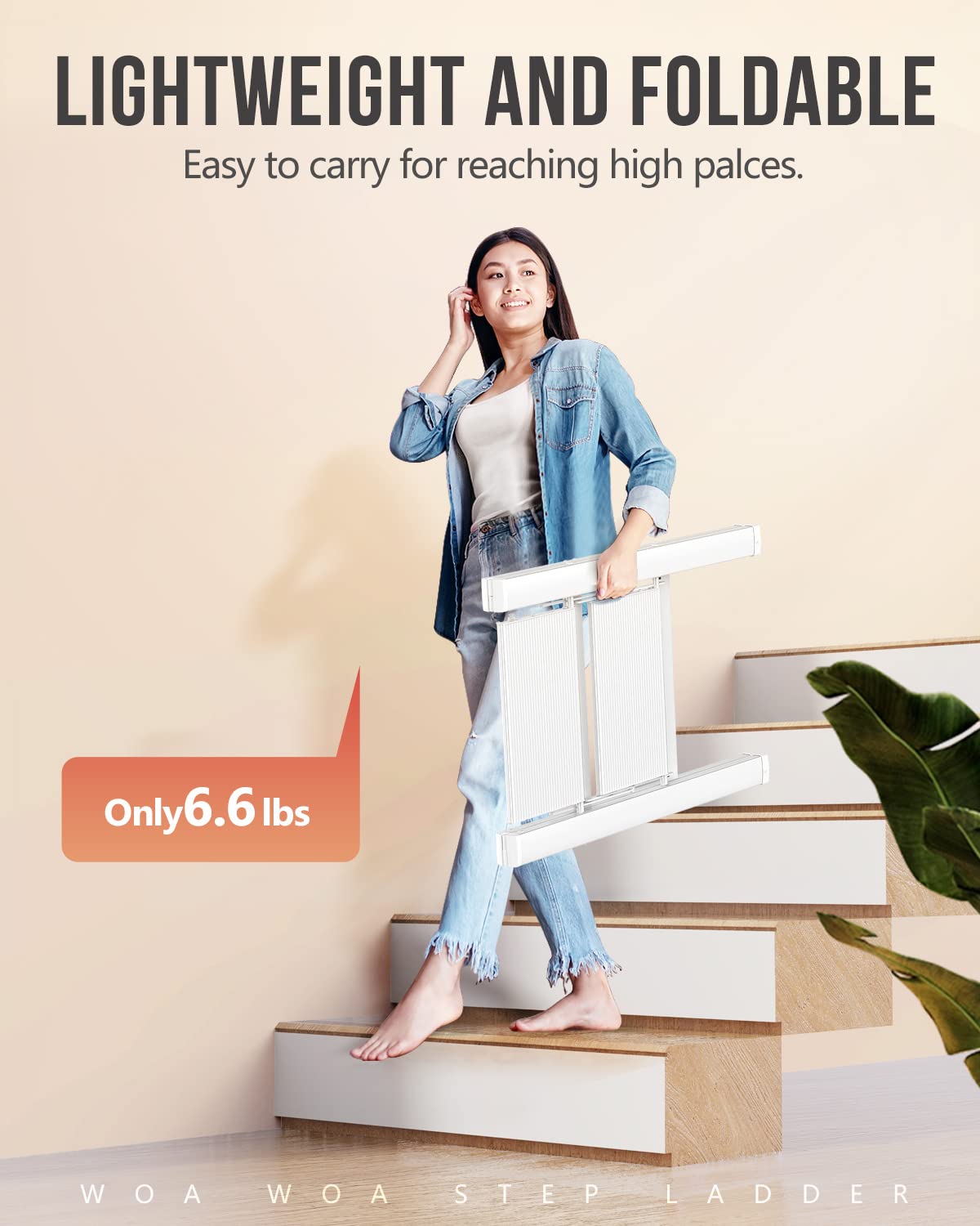 Lightweight design lets you move between rooms without strain.