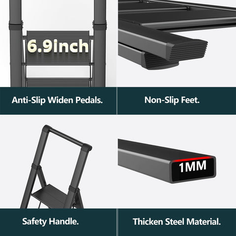 WOA WOA wide pedal steps provide comfortable footing during climbs.