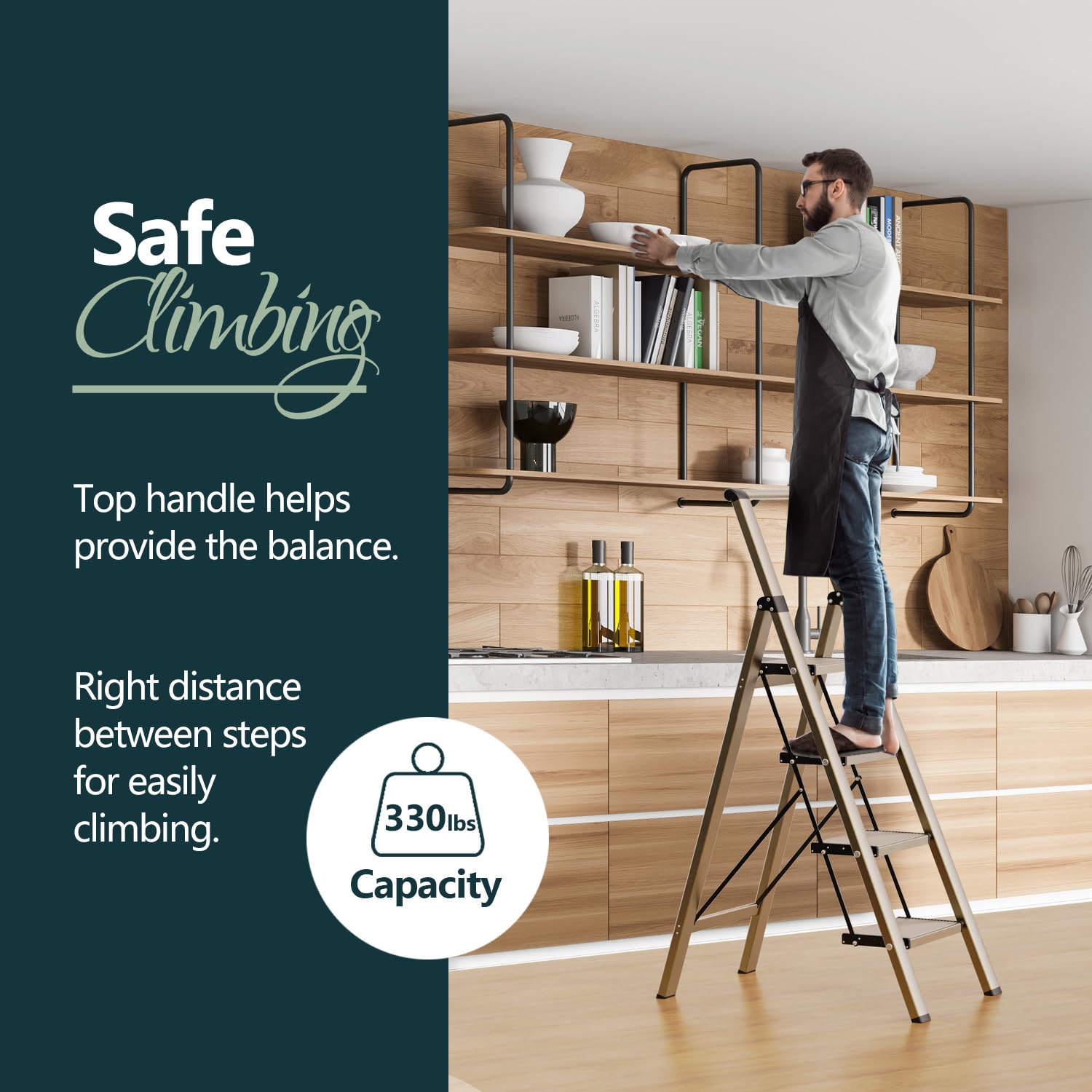 WOA WOA wider-rungs provide stable footing on each step