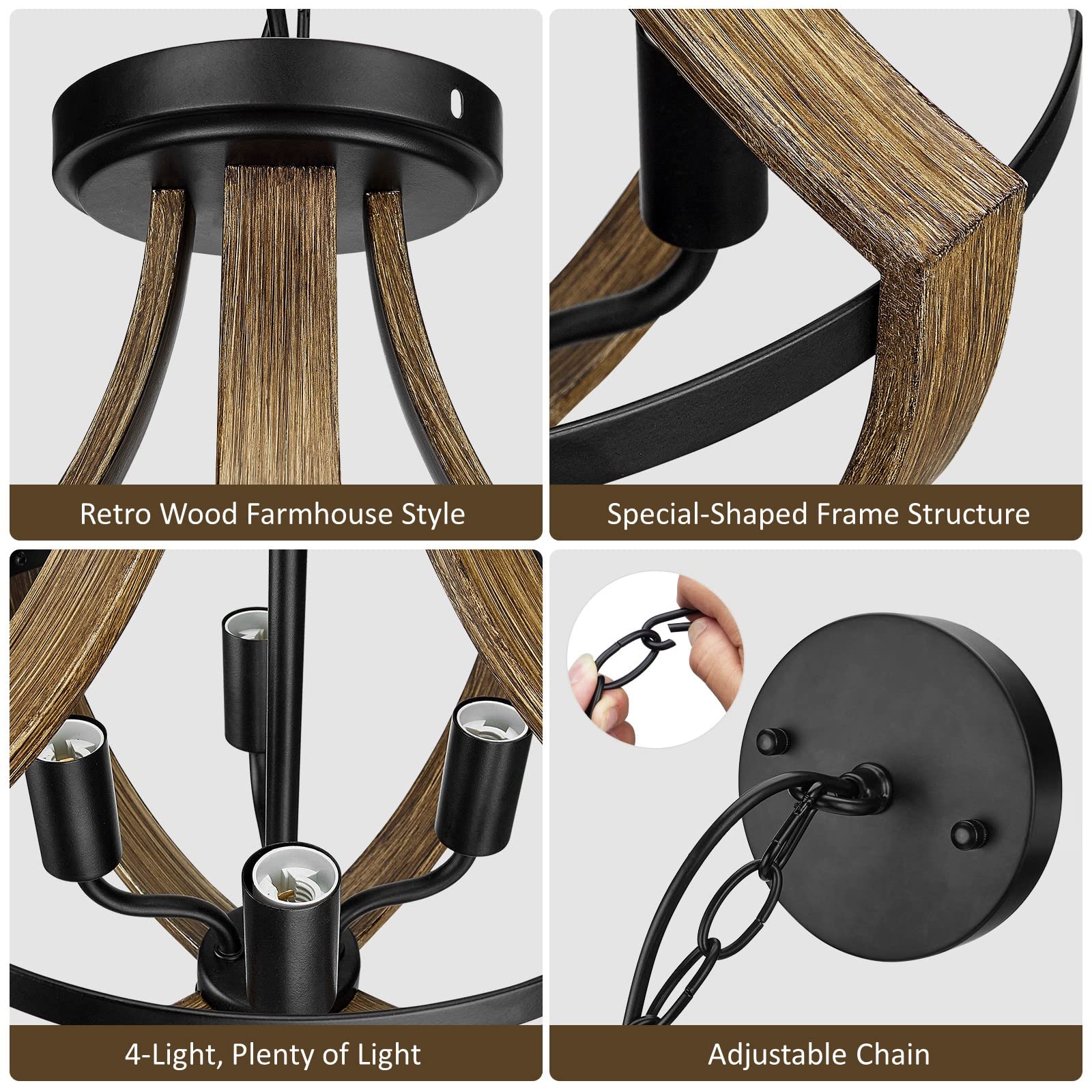 WOAEKR vintage-inspired lighting adds warm ambience to homes.