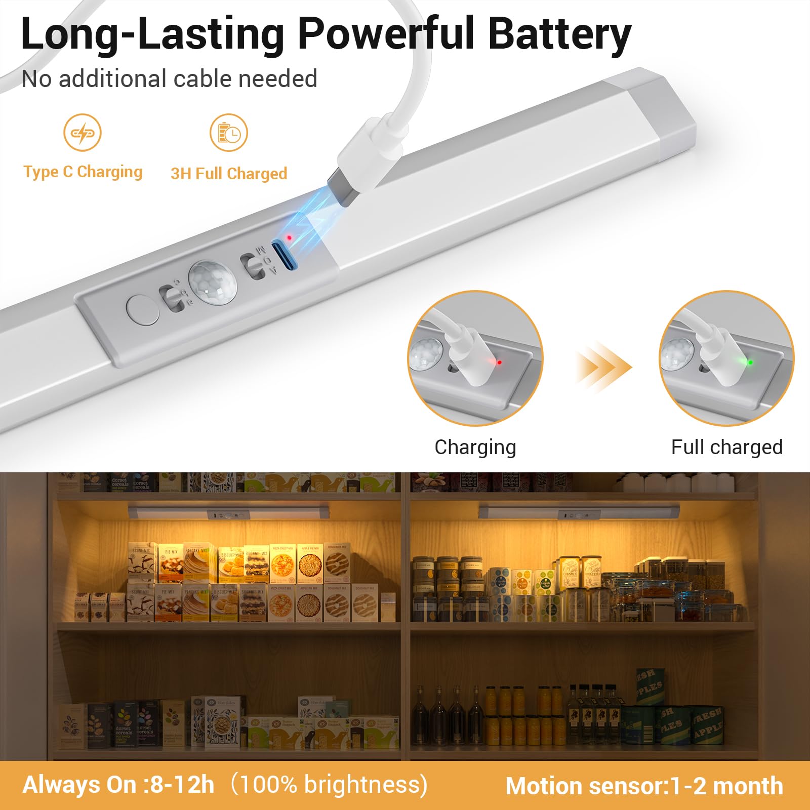 WOBANE always-on mode provides continuous illumination when needed.