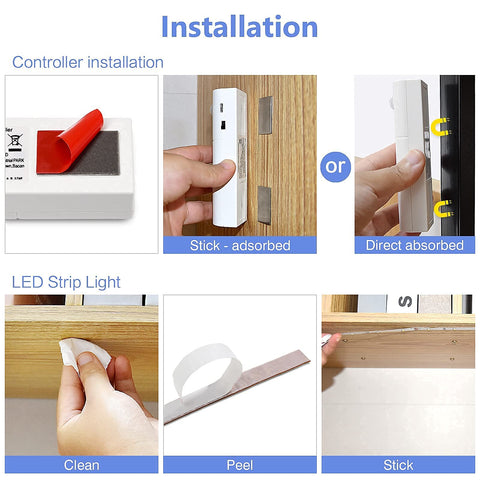 WOBANE ideal for stairs, shelves, and closets for quick, ambient lighting.