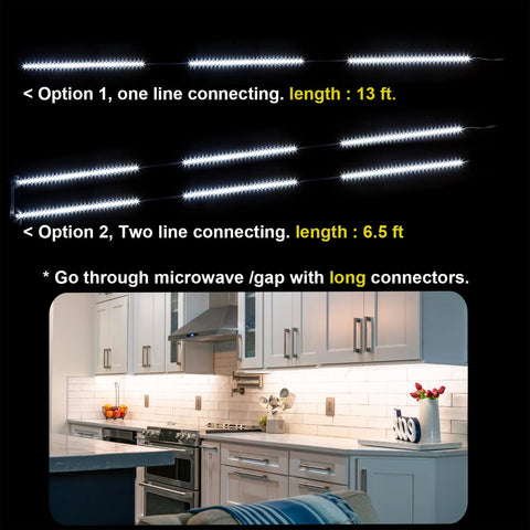 WOBANE LED strip connector kit enables seamless long-distance cabinet lighting.