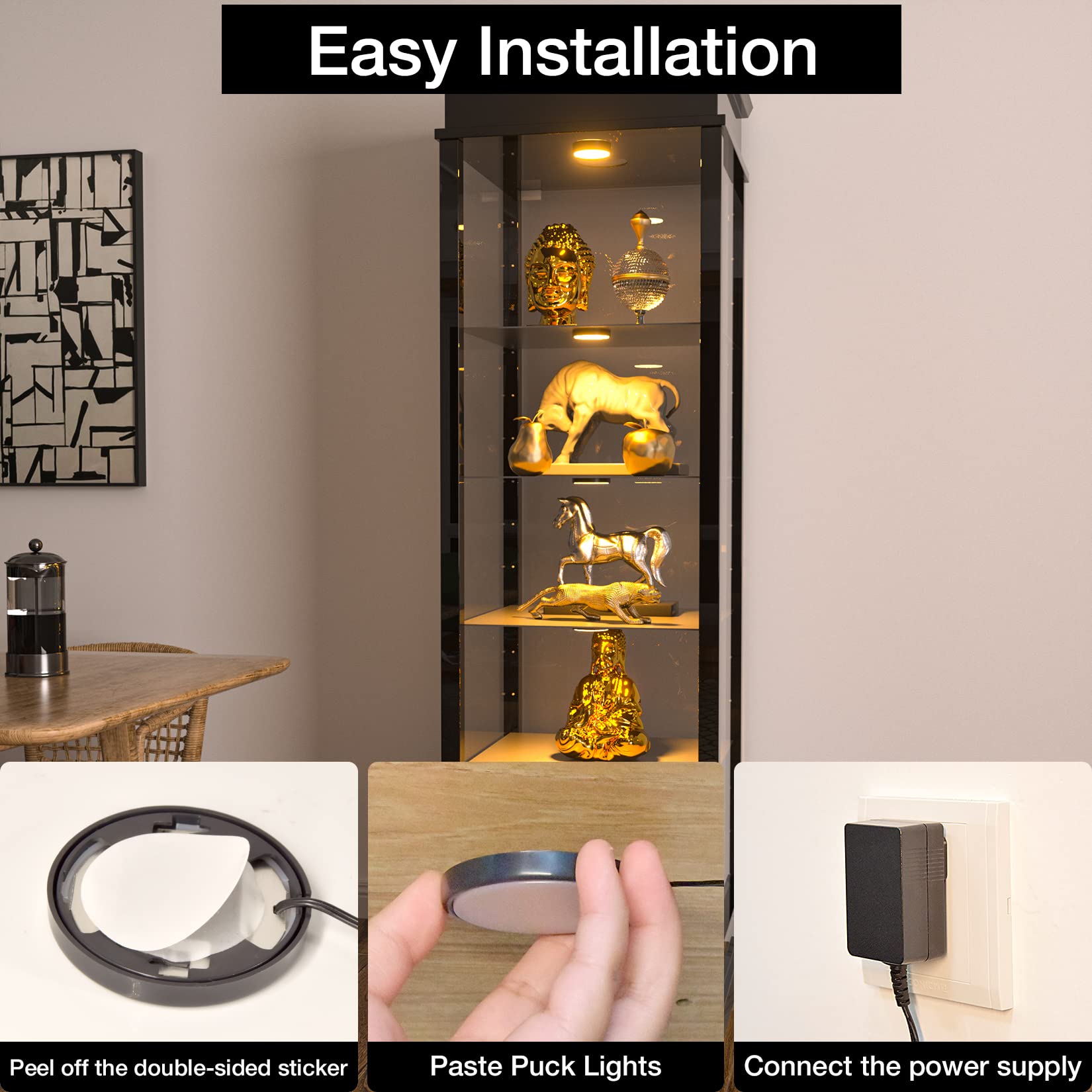 WOBANE installation kit includes 3M adhesive for screw-free mounting