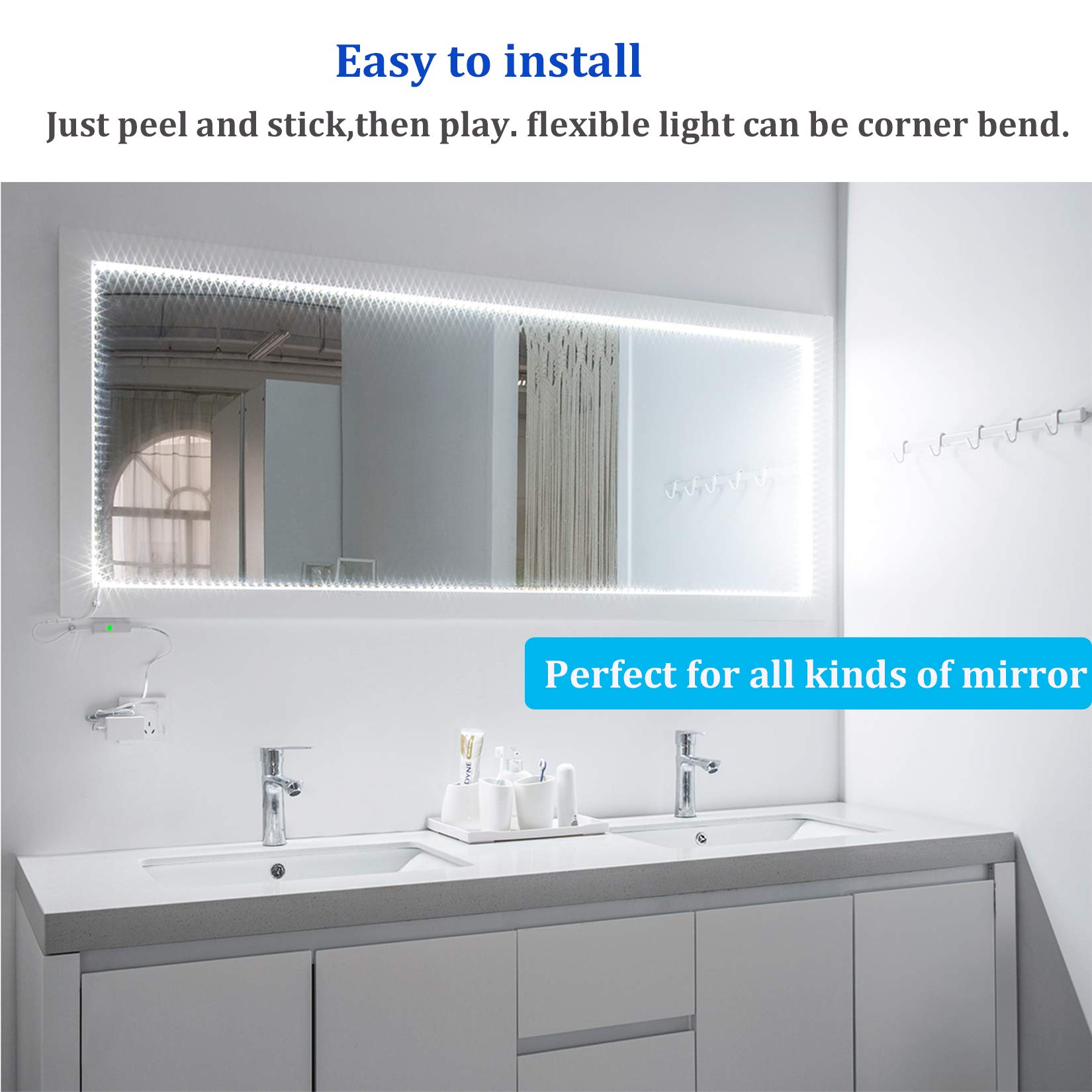 WOBANE mirror lighting for vanity makeup with bright, even glow