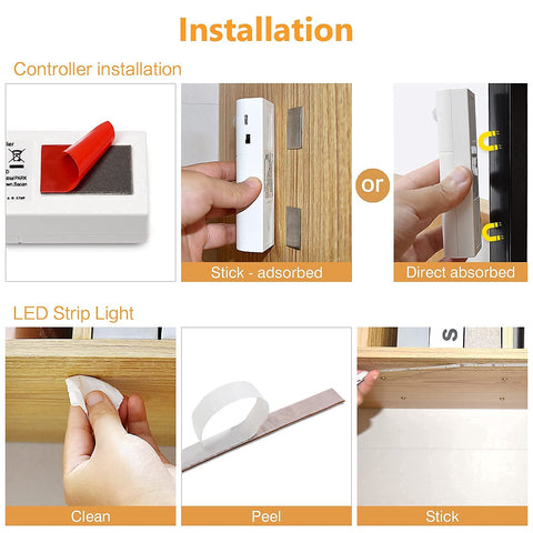 WOBANE pantry and refrigerator light brightens shelves for easier access.