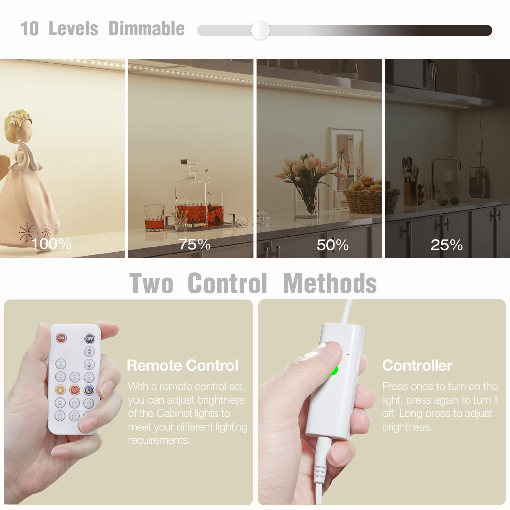 WOBANE 17-key RF remote dimmer for easy brightness control