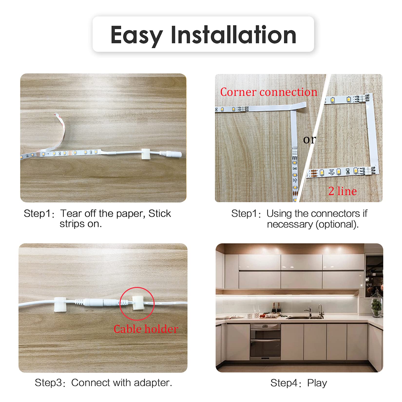WOBANE RF remote dimming works up to 60 feet for flexible placement.