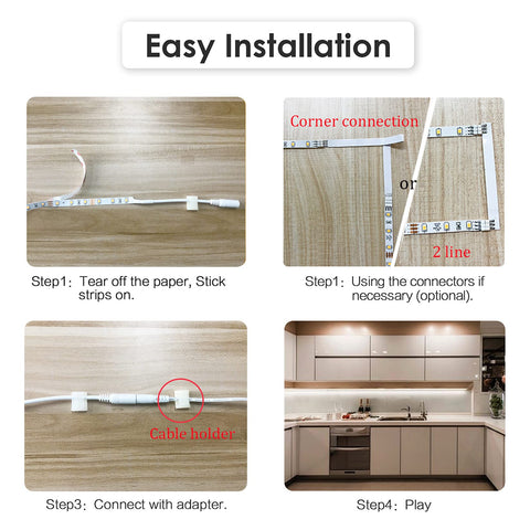 WOBANE RF remote dimming works up to 60 feet for flexible placement.