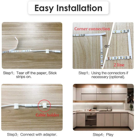 WOBANE under-desk lighting example for workspaces with clear task light