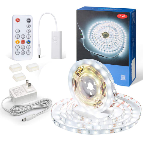 WOBANE white LED strip lights provide daylight brightness for living spaces