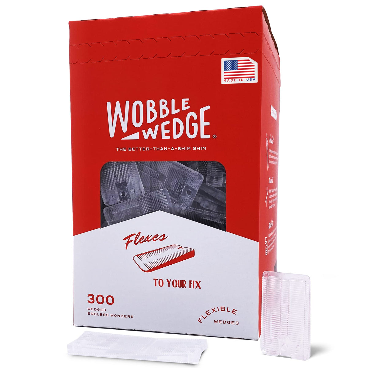 Wobble Wedges clear table leg shim stabilizes uneven surfaces