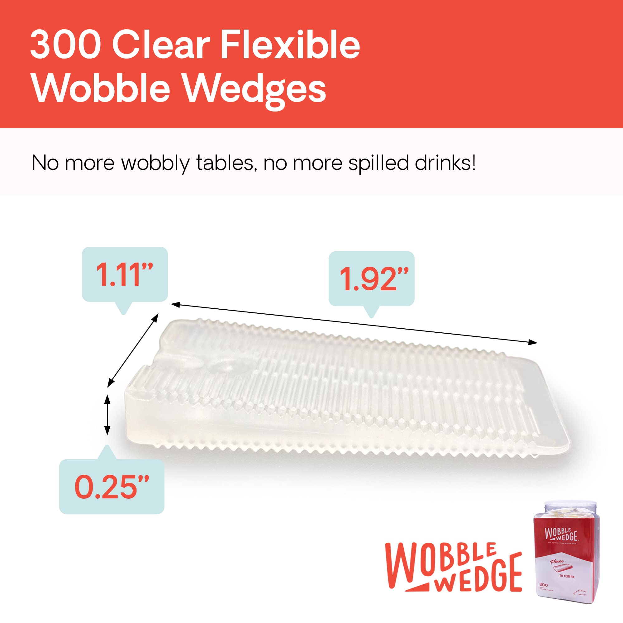 Wobble Wedges shelf-stabilizer helps balanced shelves on uneven floors