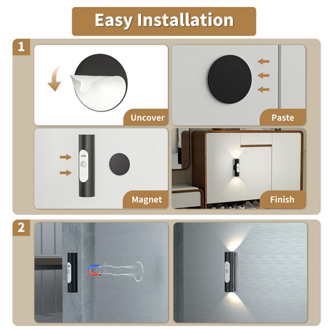 WOBSION compact wall light mounted in a hallway for safe lighting