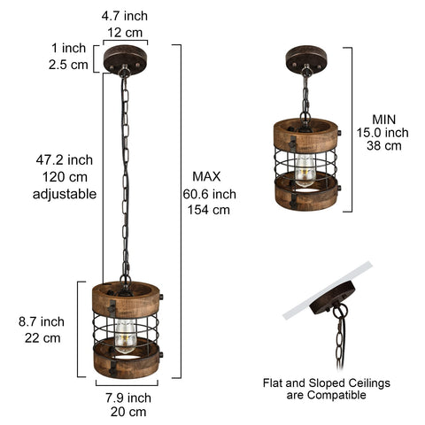wochos adjustable cord round cage pendant highlights rustic ambiance in modern homes