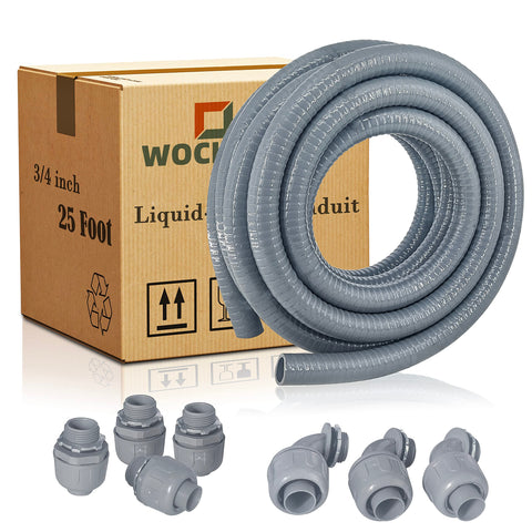 Wocloer liquid-tight conduit 25ft kit for protected, easy wire runs.