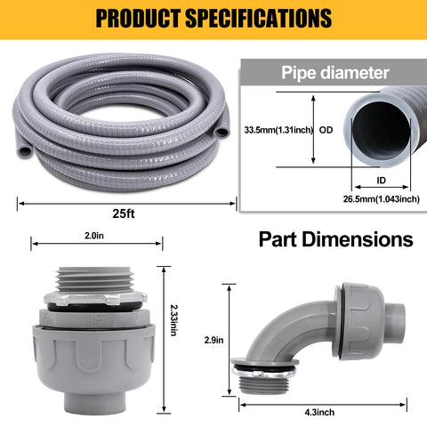 Wocloer straight connectors included for quick, secure wiring.