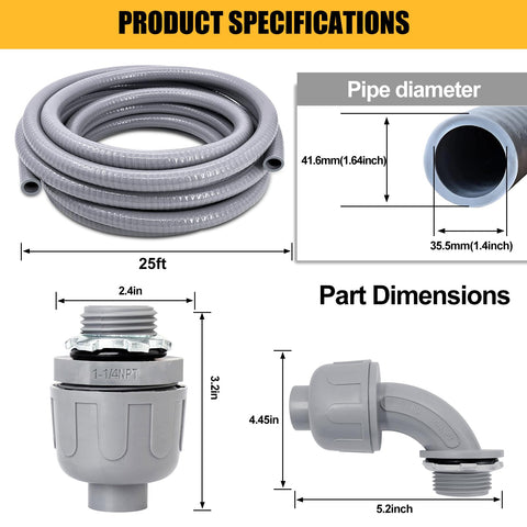 Wocloer straight connectors for quick, secure, tool-free installation.