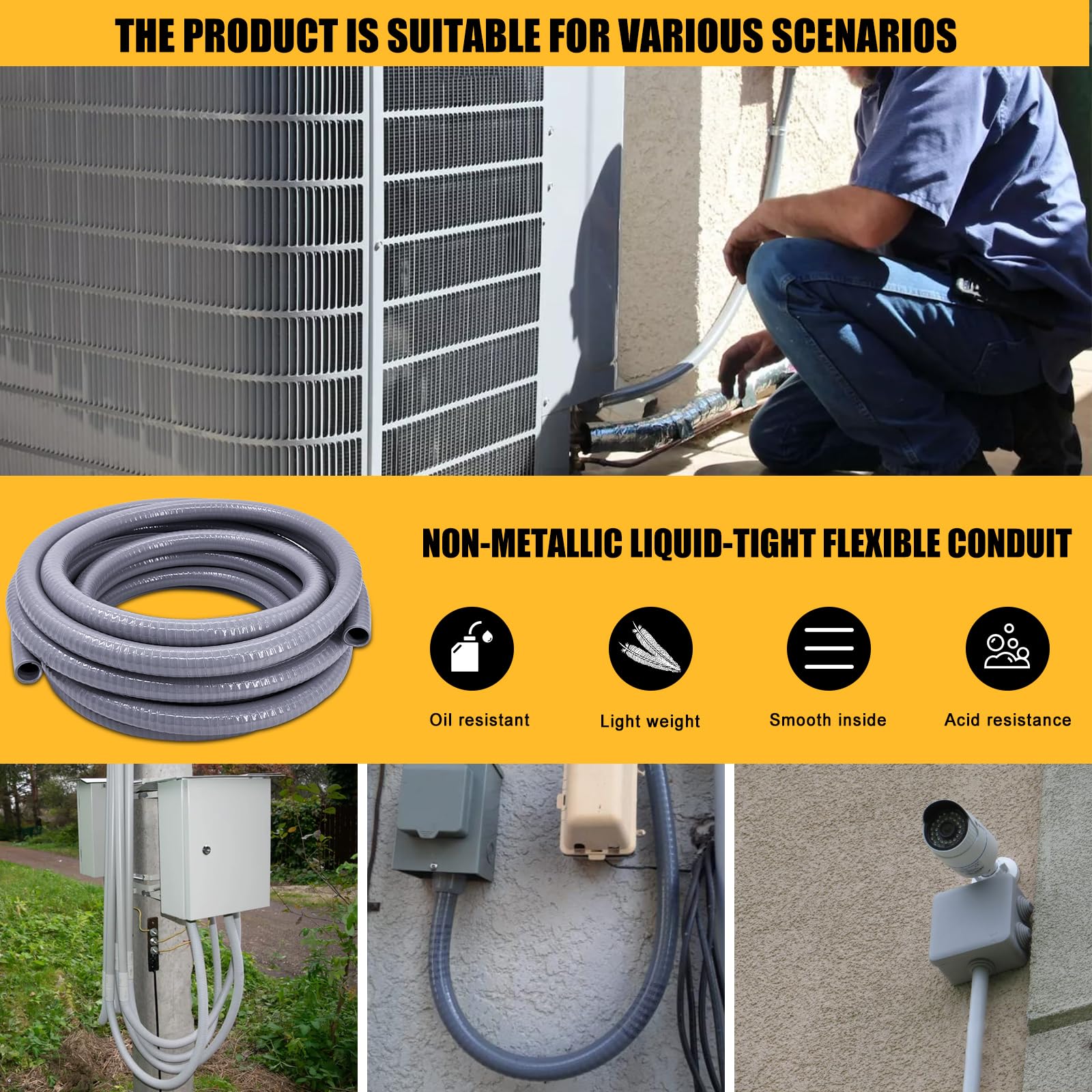Wocloer conduit kit supports tool-free installation and flexible routing.