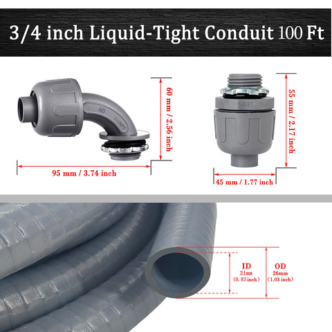 Wocloer outdoor-usable conduit for UV resistance and direct burial setups