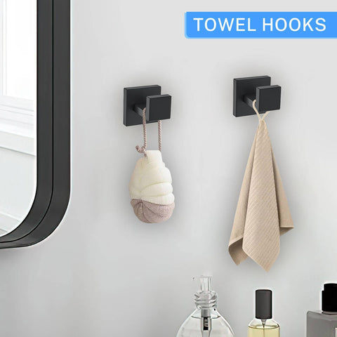 Woekme towel hooks 4 pack offer versatile bathroom storage.