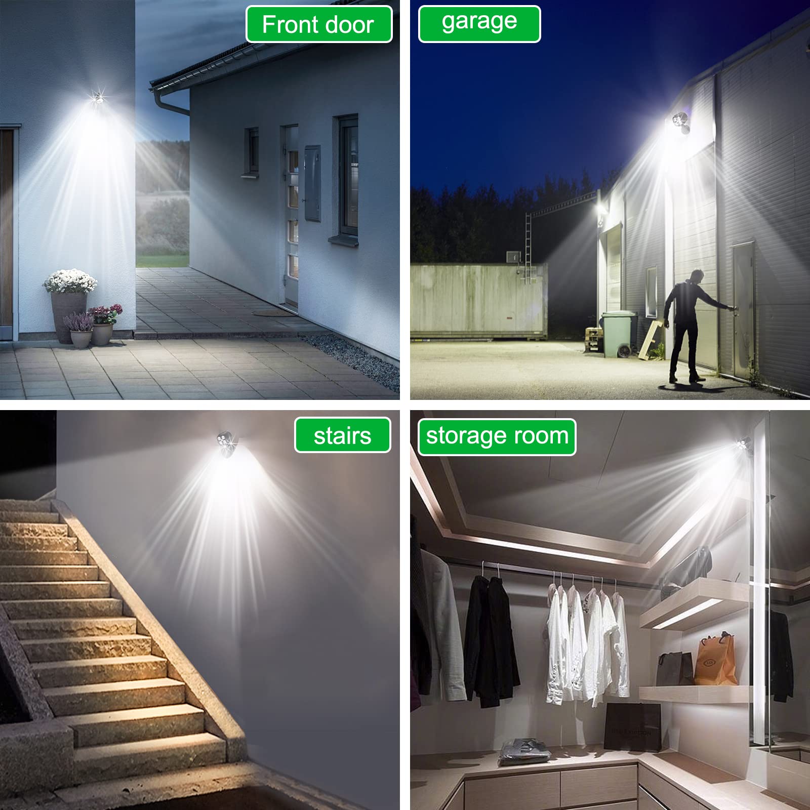 Woenergy battery-powered outdoor light installation stays wiring-free.