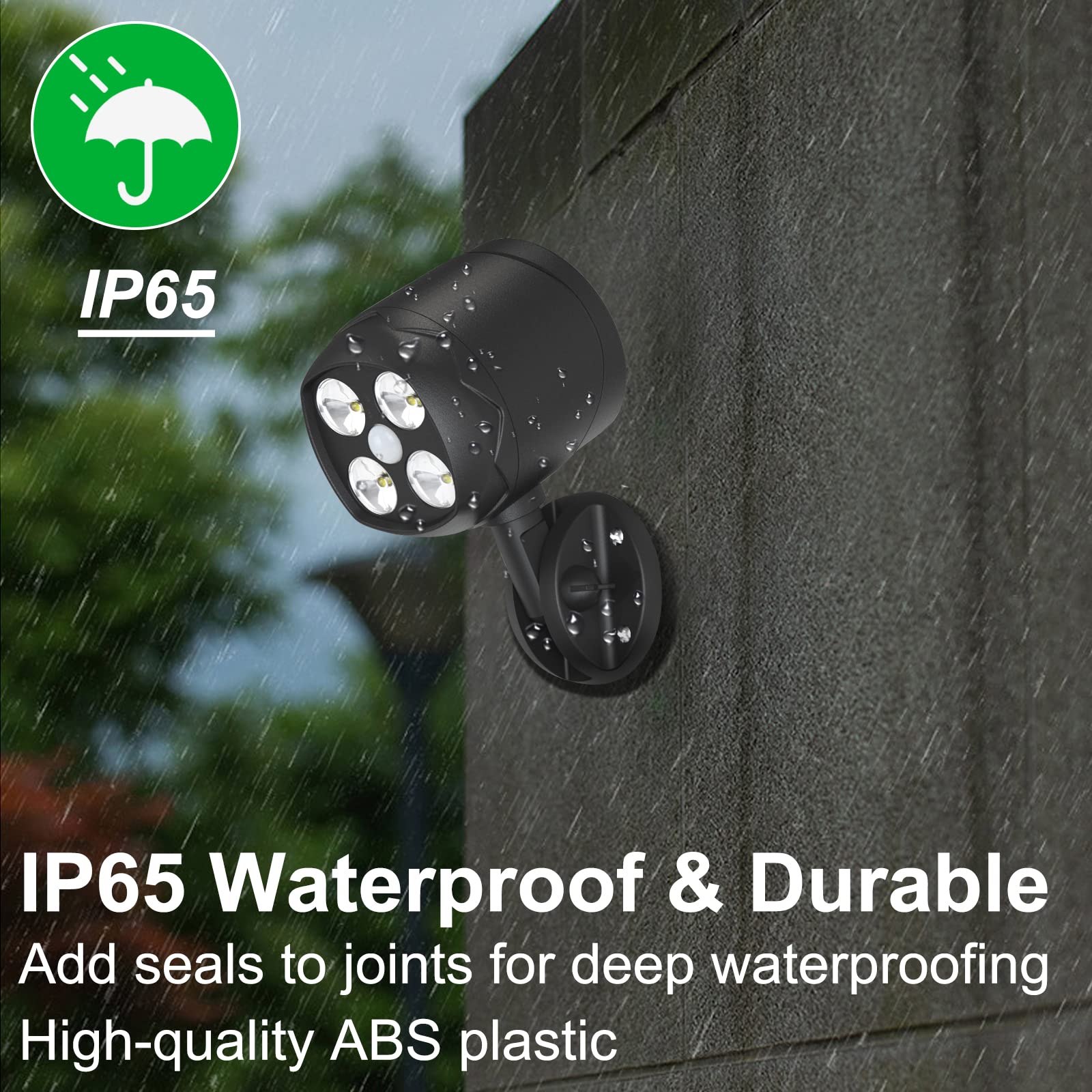 Woenergy brightness-600lm outdoor light delivers clear nighttime visibility.