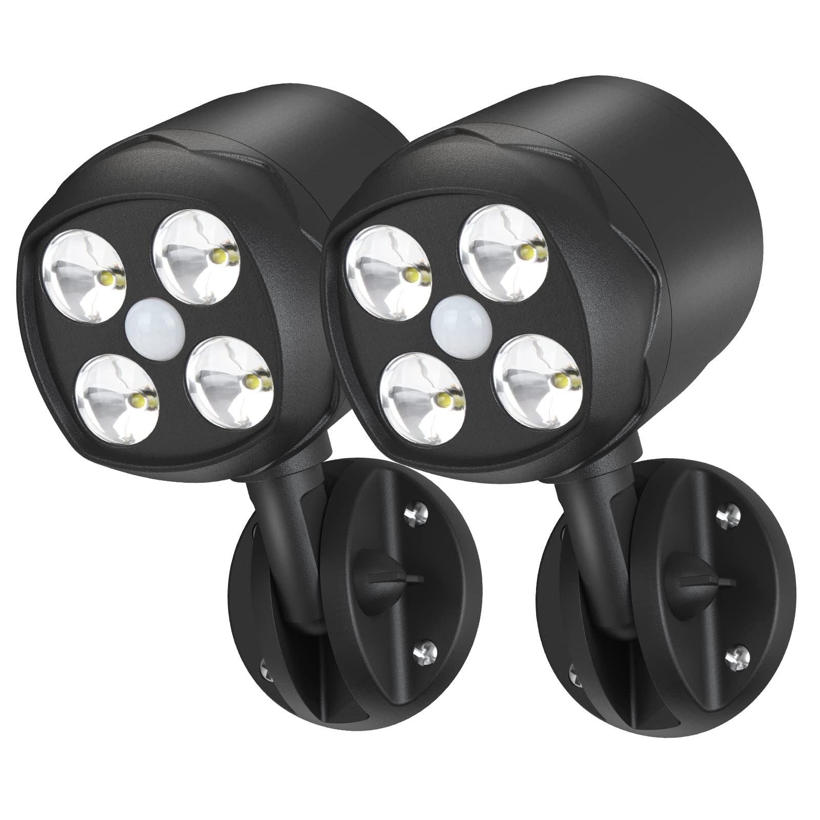 Woenergy motion-sensor outdoor lights pack showcases broad coverage for safer entrances.