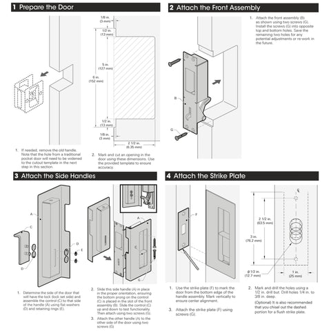 WOFADA mortise installation ready for 1-3/8 inch doors