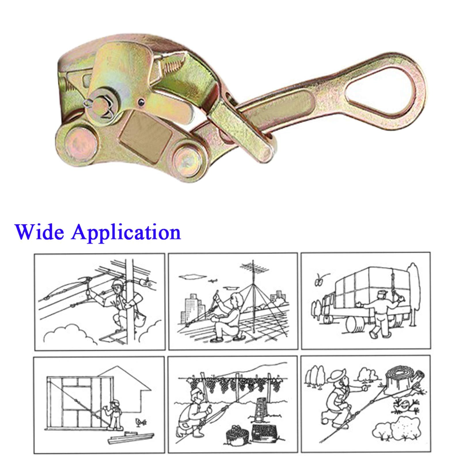 Wogoboo smooth tongs minimize cable damage during clamping.