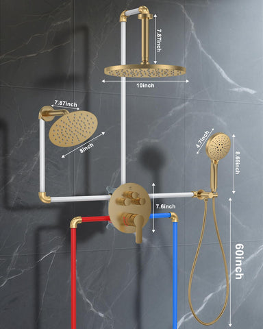 Woindo installation kit with brass components and built-in check valves