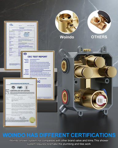Woindo pressure balance valve cartridge keeps water temperature steady