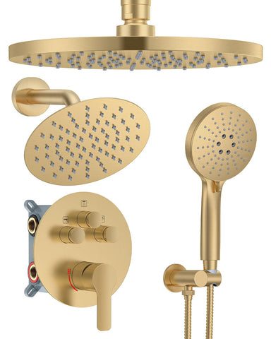 Woindo ceiling-mount 10in rain head delivers immersive rainfall for a spa like shower