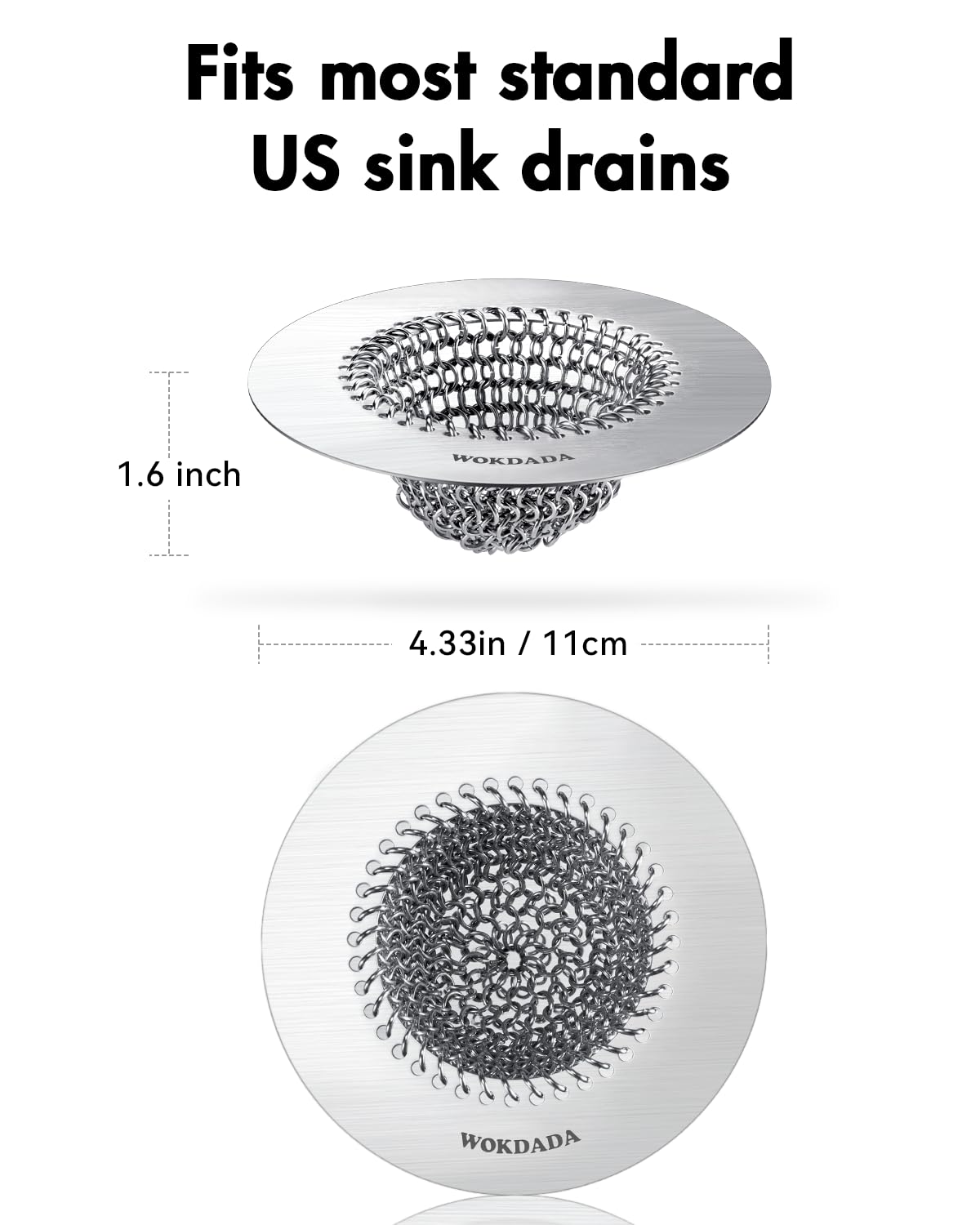 Wokdada disposal-ready strainer helps drain efficiently and reduce clogs.