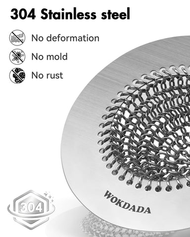 Wokdada easy-clean mesh basket simplifies removing residue after use.