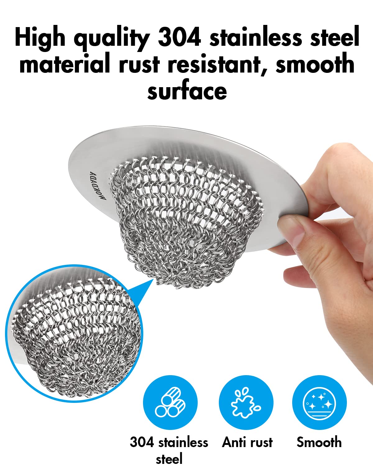 Wokdada robust chain mesh handles heavy kitchen waste
