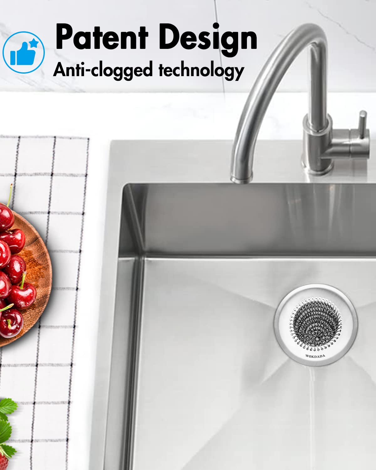 Wokdada keeps disposal flowing smoothly by catching clogs