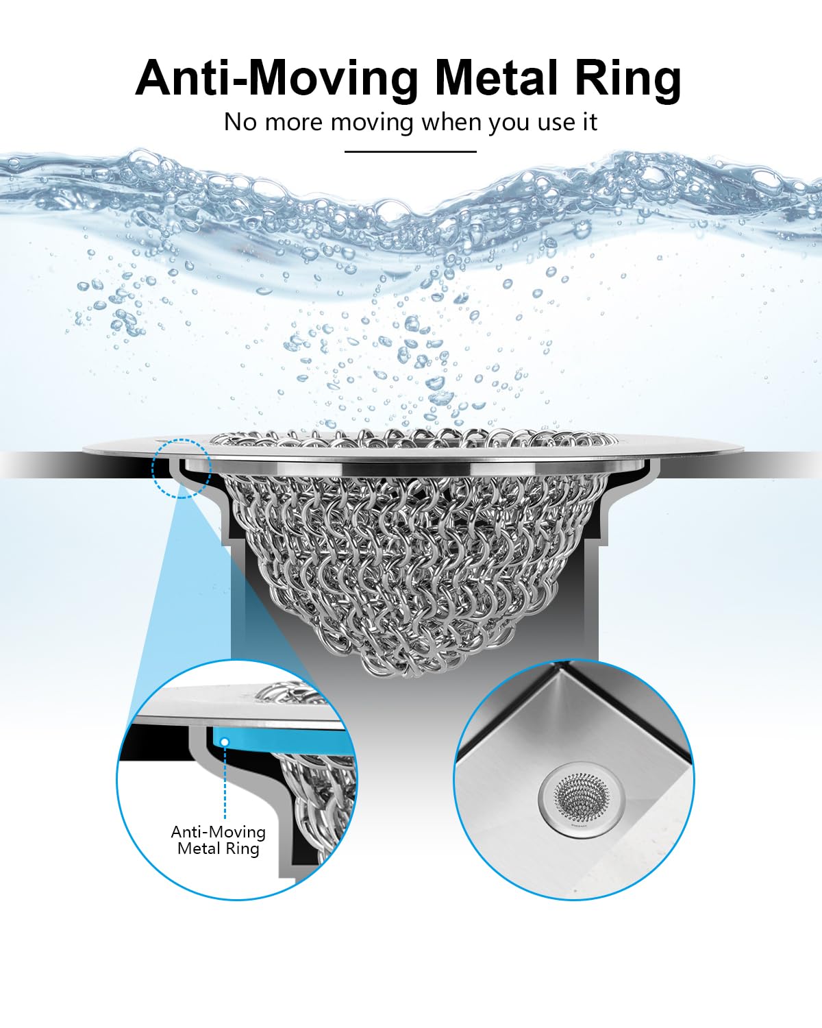 Wokdada smooth water drainage reduces splash during dishwashing