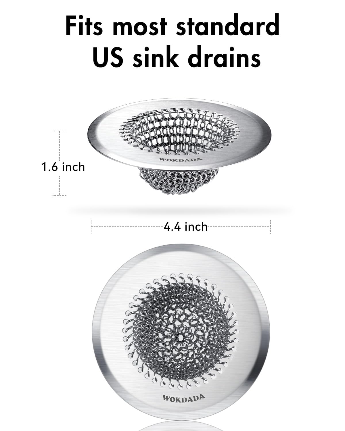 Wokdada unique shape adapts to kitchen, bathroom, or RV drains